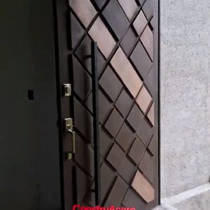 Puerta patrón geométrico tipo diamante